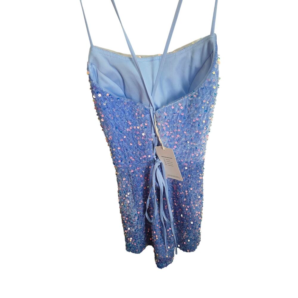 NWT Periwinkle Sequin Dress -Size 0 XXS - Picture 2 of 6